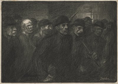 Arbeidere forlater fabrikken av Théophile Alexandre Steinlen