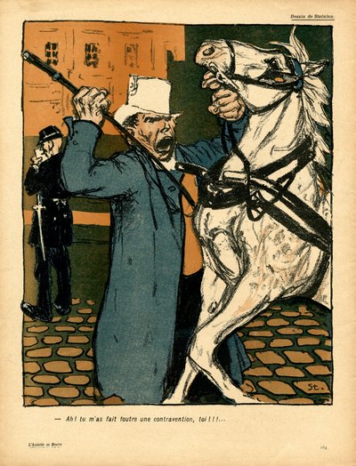 Smørtallerkenen, satirisk i farger av Théophile Alexandre Steinlen