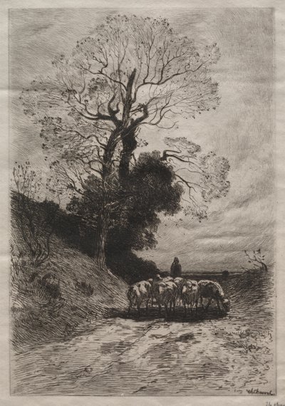 Retur av flokken av Theophile Narcisse Chauvel
