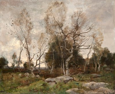 Landskap (olje på lerret) av Theophile de Bock