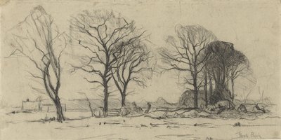 Landskap med trær av Theophile de Bock