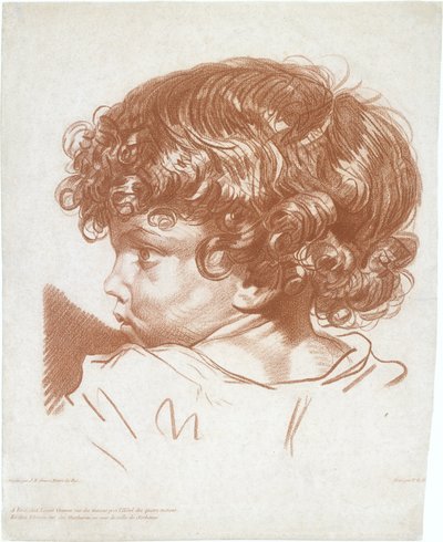 Studie, Head of a Boy, ca. 1777. av Therèse Éléonore Lingée