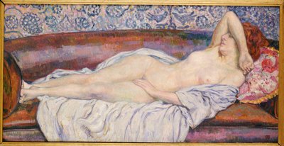 Liggende naken av Théo van Rysselberghe