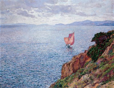 Det røde seilet av Théo van Rysselberghe