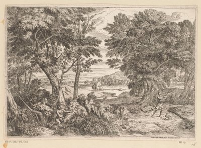 Arkadisk landskap med Kephalos og Prokris Suite de Paysages (serietittel) av Théodore