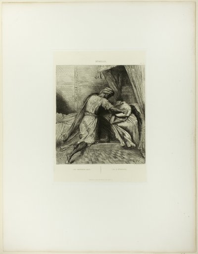 Han kveler henne, tallerken tretten fra Othello av Théodore Chassériau