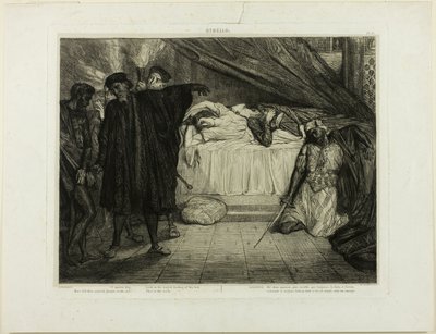 O spartansk hund, tallerken femten fra Othello av Théodore Chassériau