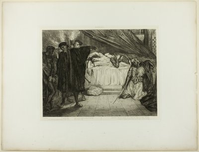 O spartansk hund, tallerken femten fra Othello av Théodore Chassériau