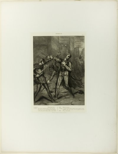 Skurk, Thou Diest, tallerken ti fra Othello av Théodore Chassériau