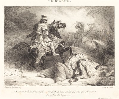 Le Giaour (den vantro) av Théodore Gericault and Eugène Louis Lami