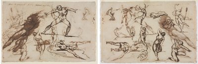 Géricault - Skisserark (rekto) Skisserark (verso), 1819 av Theodore Gericault