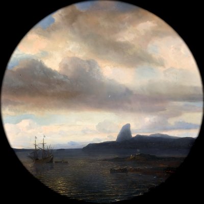 Villegagnon går inn i Rio de Janeiro-bukten 10. november 1555 av Jean Antoine Theodore Gudin