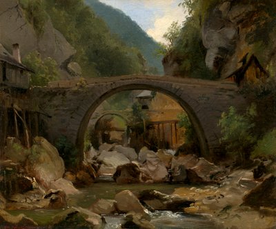 Fjellbekk i Auvergne av Pierre Etienne Theodore Rousseau