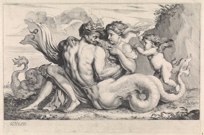Sirene og triton Mytologiske figurer (serietittel) av Théodorus van Kessel
