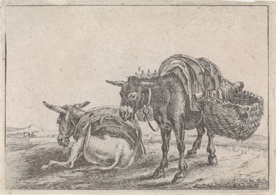 To muldyr av Théodorus van Kessel