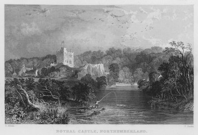 Bothal Castle, Northumberland (gravering) av Thomas (after) Allom