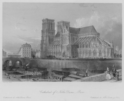 Notre-Dame-katedralen, Paris (gravering) av Thomas (after) Allom