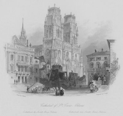 Katedralen i Ste-Croix, Orleans (gravering) av Thomas (after) Allom