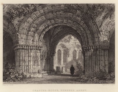 Chapter-House, Furness Abbey (gravering) av Thomas (after) Allom