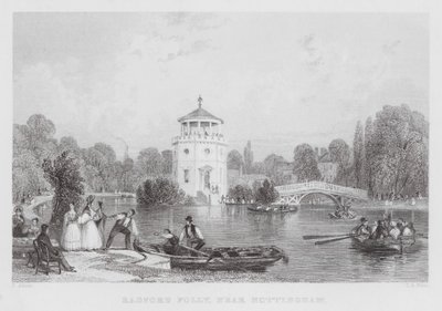 Radford Folly, nær Nottingham (gravering) av Thomas (after) Allom