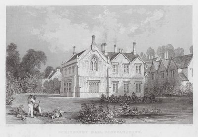 Scrivelsby Hall, Lincolnshire (gravering) av Thomas (after) Allom