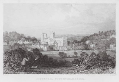 Southwell, Nottinghamshire (gravering) av Thomas (after) Allom