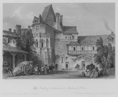 The Baths of Catherine de Medicis, ved Blois (gravering) av Thomas (after) Allom