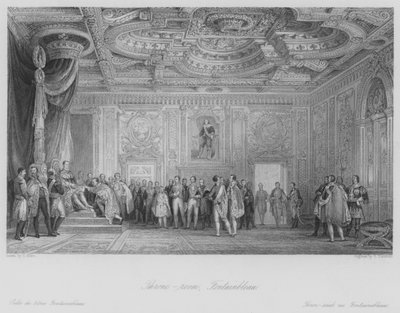 Throne-room, Fontainbleau (gravering) av Thomas (after) Allom