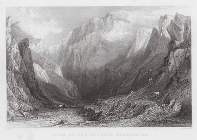 Vale of the Winnets, Derbyshire (gravering) av Thomas (after) Allom
