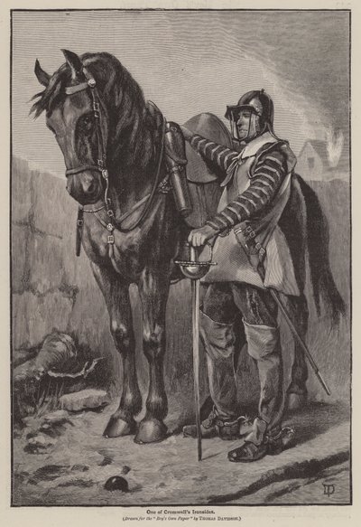 En av Cromwells Ironsides (gravering) av Thomas (after) Davidson