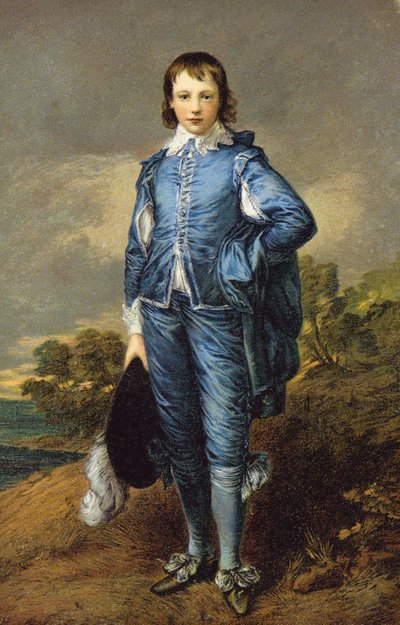 Gainsboroughs Den blå gutten (fargelitografi) av Thomas (after) Gainsborough