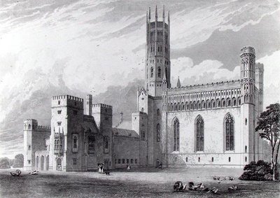 Fonthill Abbey fra sørøst, fra 