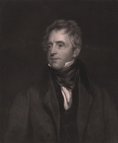 Portrett av den engelske skuespilleren John Fawcett (1768-1837), gravering av W J Edwards fra maleri av Thomas Lawrence, 23x32 cm, Virtue and Co Publisher, London av Thomas (after) Lawrence