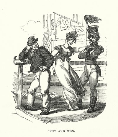 Tapt og vunnet (gravering) av Thomas (after) Rowlandson