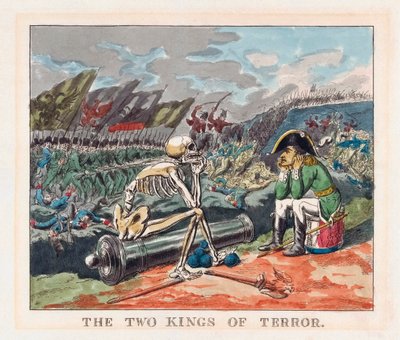 Terrorens to konger. Napoleon og døden. av Thomas (after) Rowlandson