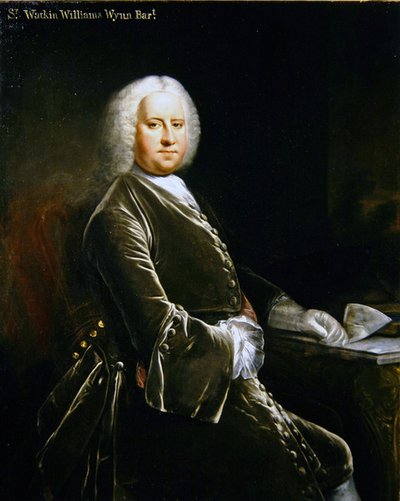 Portrett av Sir Watkin Williams Wynn, 3rd Bt., sent på 1730-tallet (olje på lerret) av Thomas (attr. to) Frye