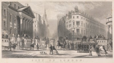 City of London, Mansion House, Poultry og Prince's Street av Thomas Abiel Prior