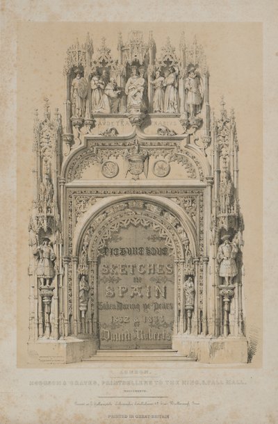 Pittoreske skisser i Spania: Tittelside av Thomas Allom