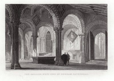 Galilea i vestenden av Durham Cathedral av Thomas Allom