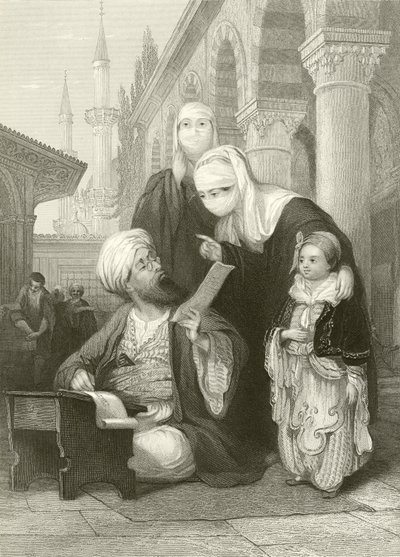 Den tyrkiske brevskriveren av Thomas Allom