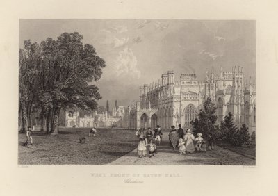 Vestfronten av Eaton Hall av Thomas Allom