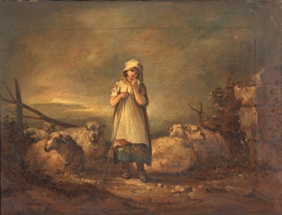 Gloucestershire jente holder sauer av Thomas Barker of Bath