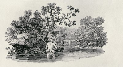 Spille en laks fra "History of British Birds and Quadrupeds" av Thomas Bewick