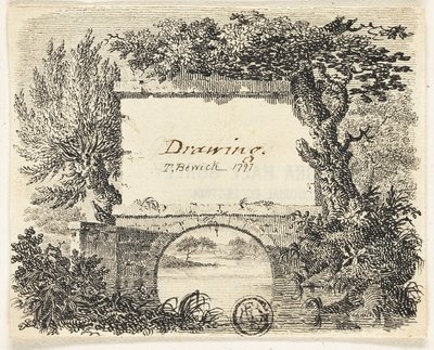 Vignett med brotrær av Thomas Bewick