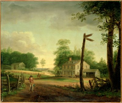 Wayside Inn på vei til Philadelphia av Thomas Birch