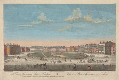 Utsikt over Grosvenor Square, London av Thomas Bowles