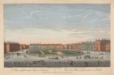 Utsikt over Grosvenor Square, London av Thomas Bowles