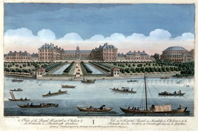 En utsikt over Royal Hospital i Chelsea og Rotunda i Ranelagh Gardens, London, 1751 av Thomas Bowles