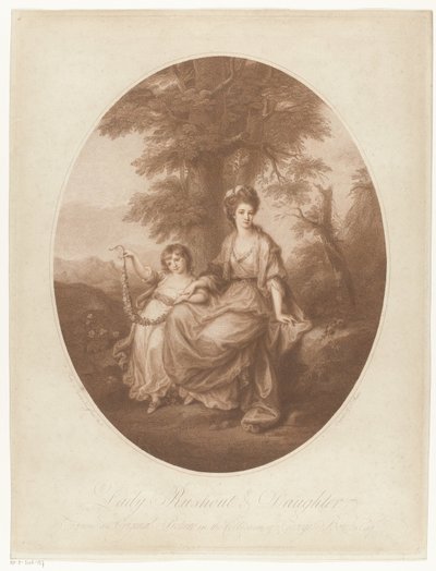 Portrett av Lady Rebecca Northwick og hennes datter Anne Rushout Lady Rushout & Daughter (tittel på objekt) av Thomas Burke