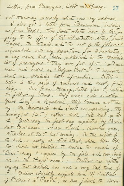 Thomas Butler Gunn Diaries- bind 15, side 44, 6. januar 1861 av Thomas Butler Gunn